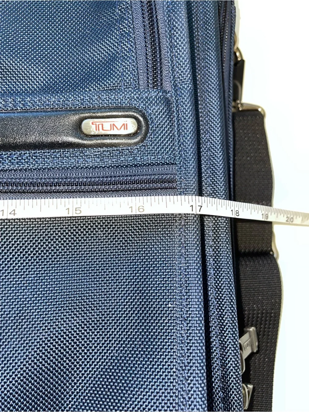 Tumi Alpha Ballistic Nylon Expandable Laptop Briefcase Shoulder Bag Navy Commute
